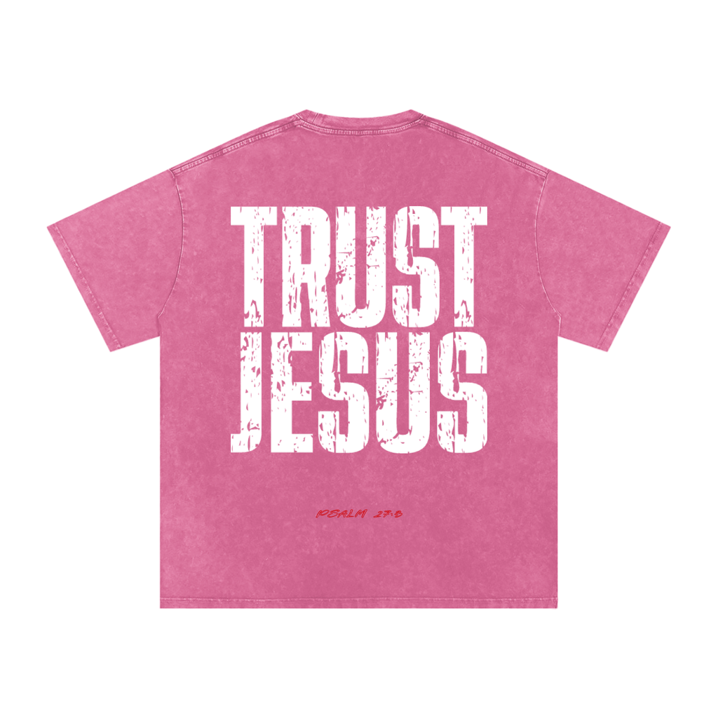 Snow Washed Oversized Cotton T-Shirt