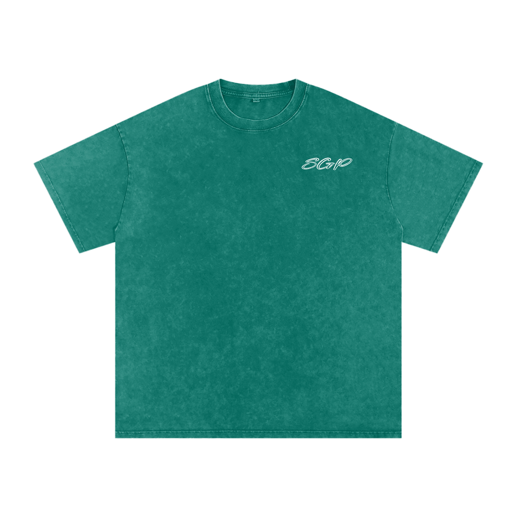 Snow Washed Oversized Cotton T-Shirt