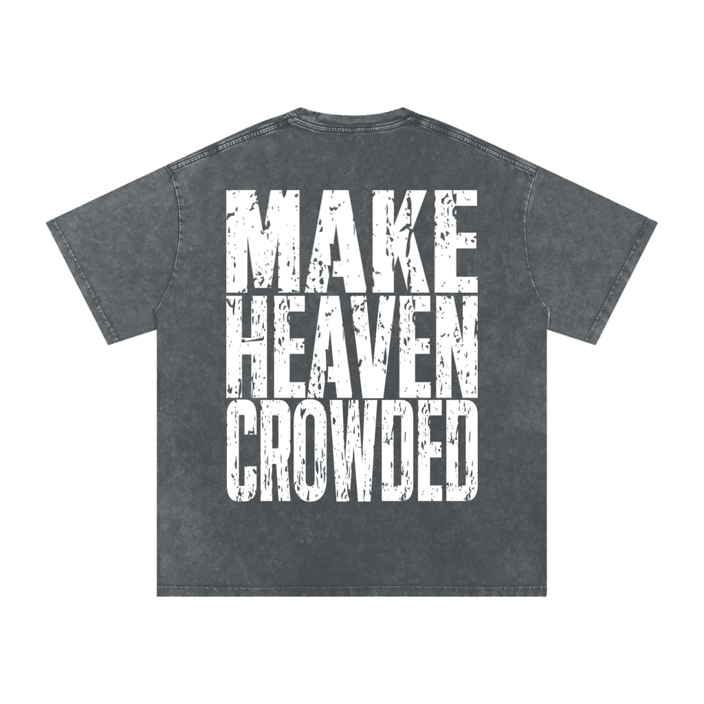 Snow Washed Oversized Cotton T-Shirt
