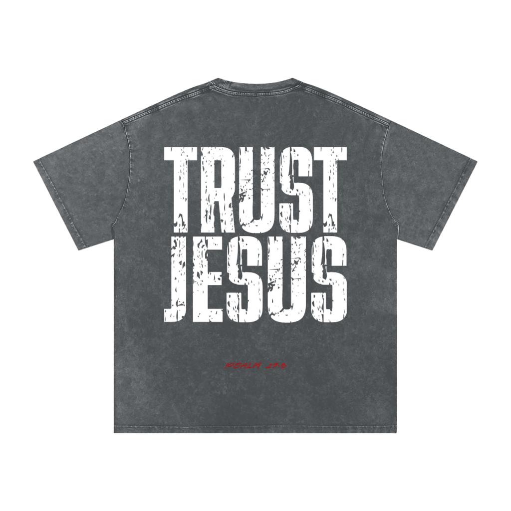 Snow Washed Oversized Cotton T-Shirt