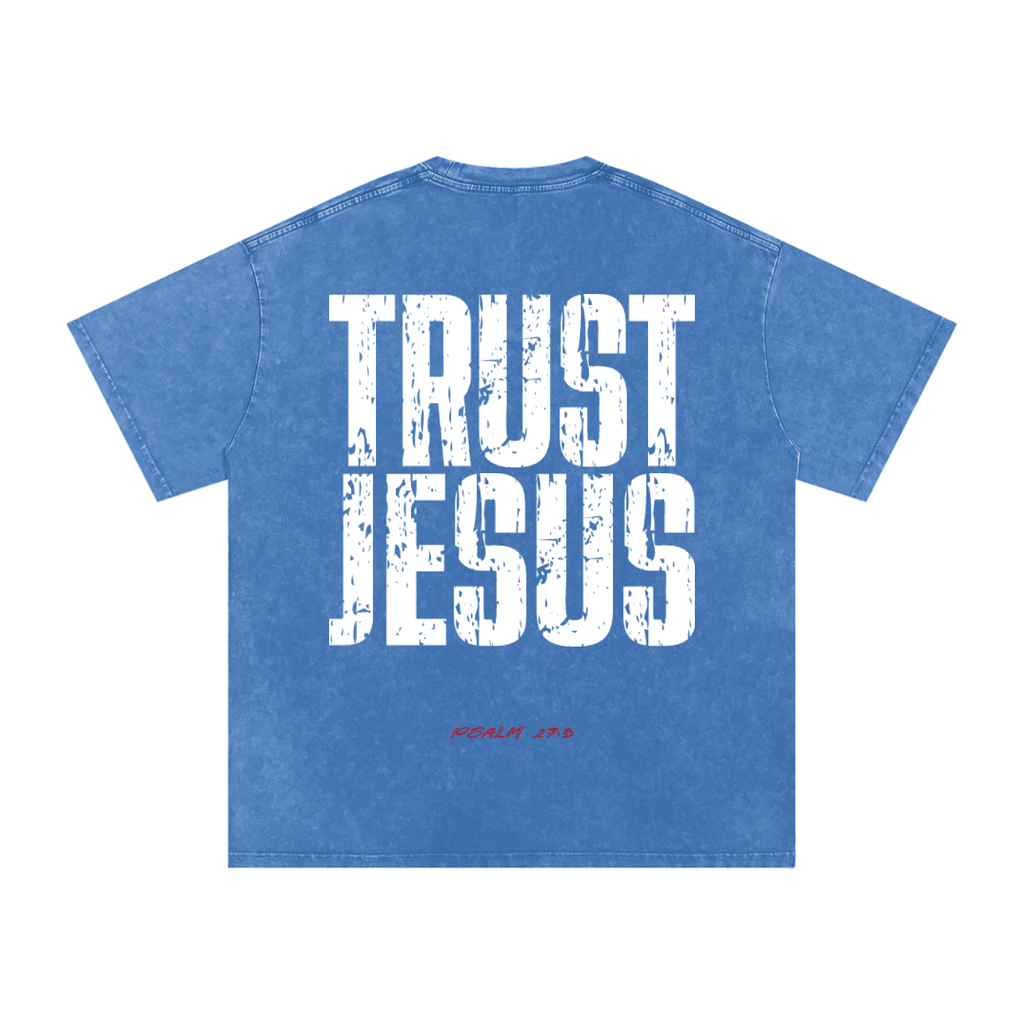 Snow Washed Oversized Cotton T-Shirt