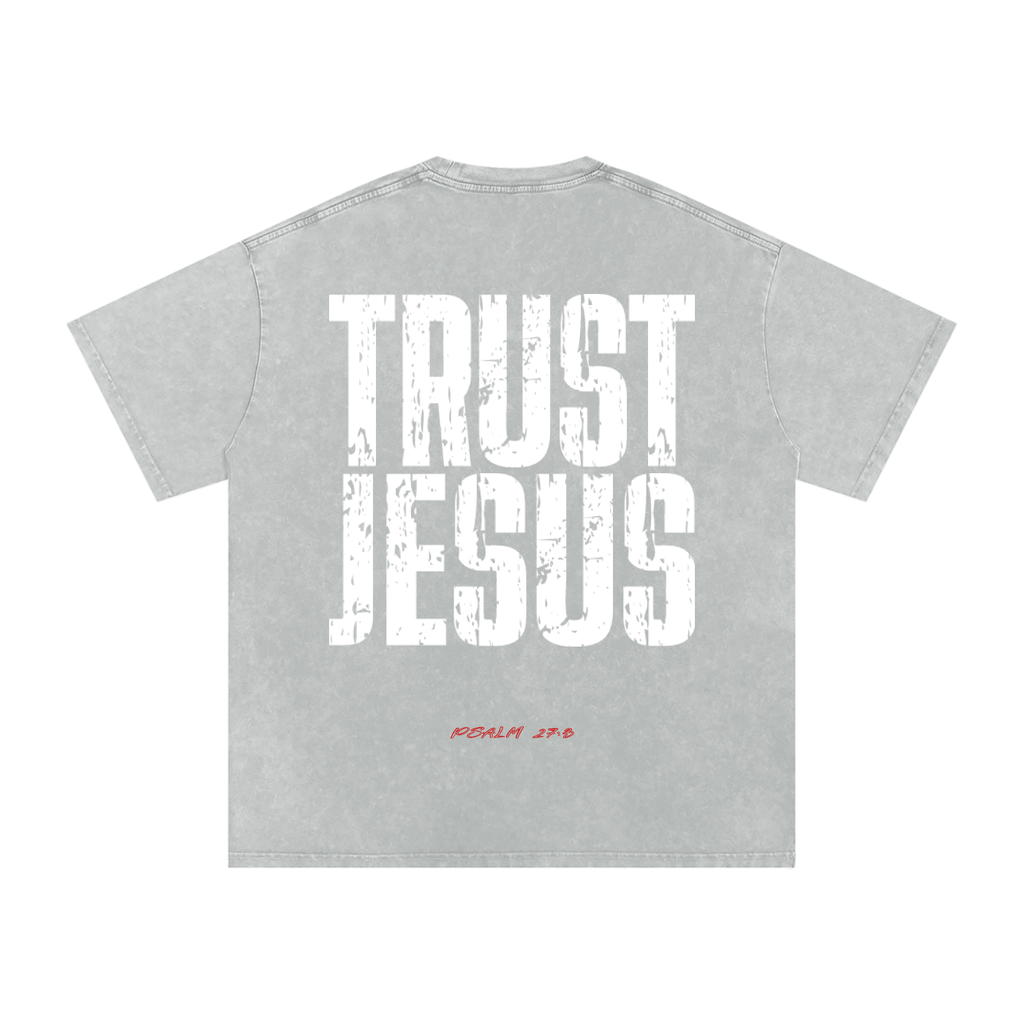 Snow Washed Oversized Cotton T-Shirt