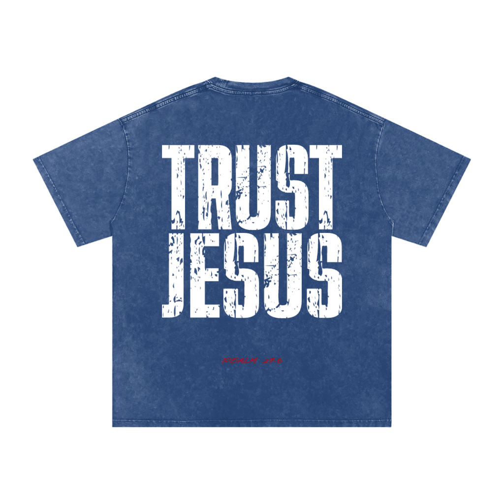 Snow Washed Oversized Cotton T-Shirt