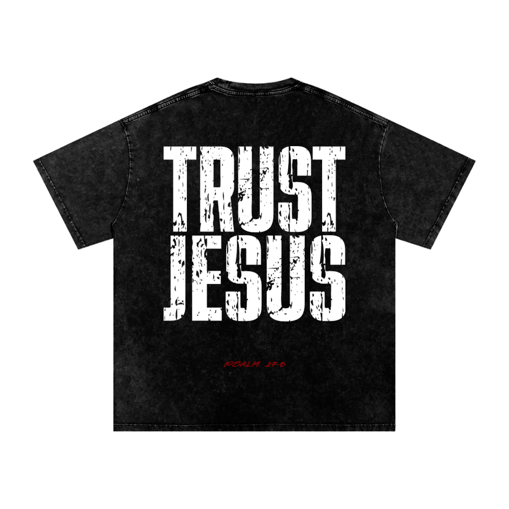 Snow Washed Oversized Cotton T-Shirt