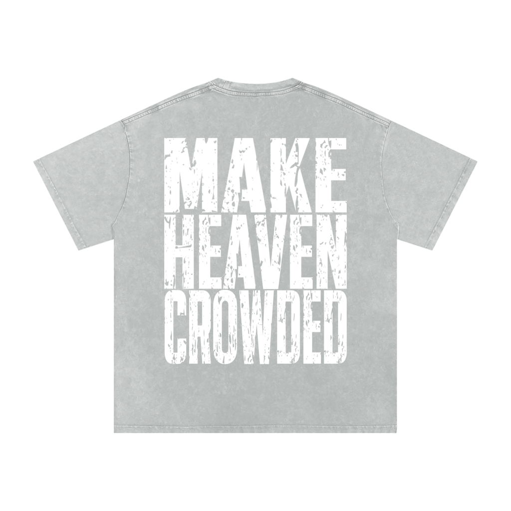 Snow Washed Oversized Cotton T-Shirt